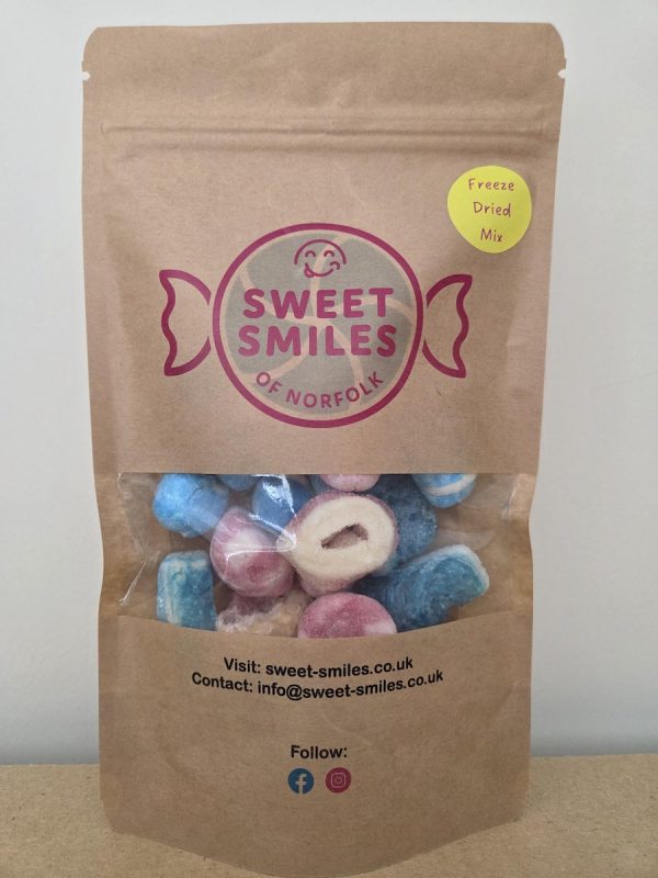 Freeze dried candy sweet pouch mix