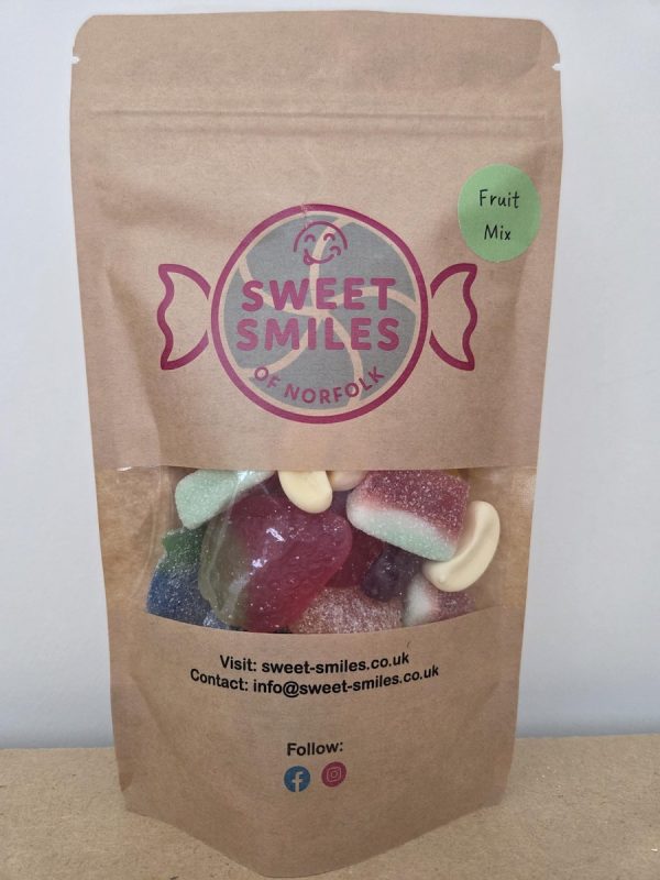 Fruit shaped fruit flavour sweet pouch